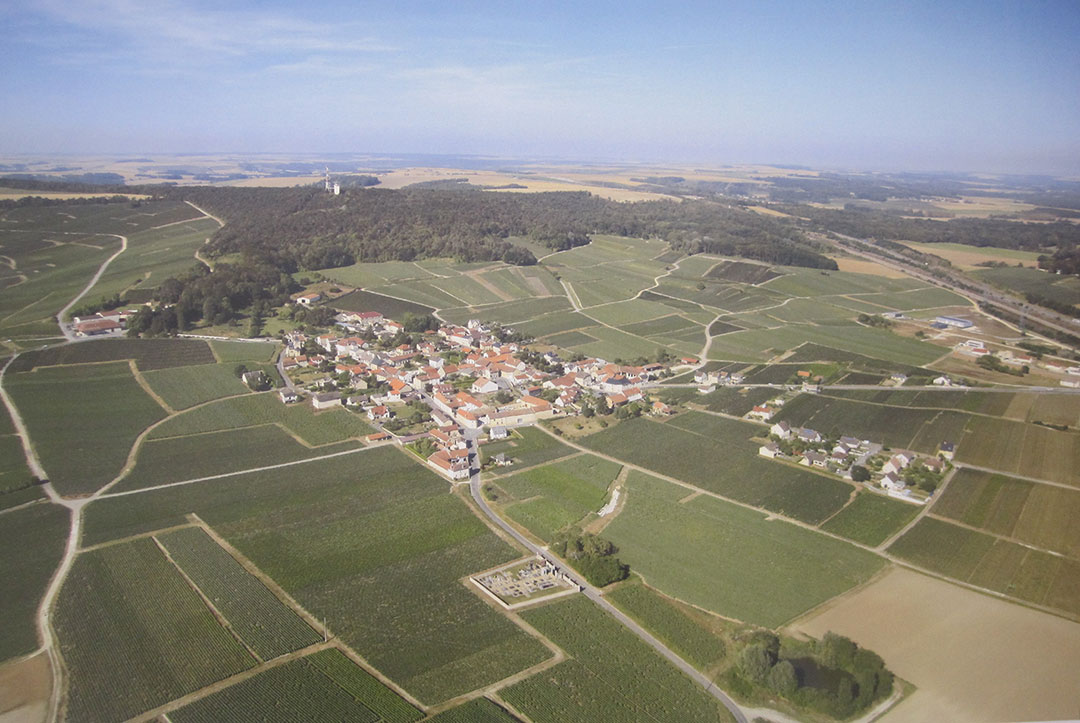 Vrigny photo aérienne - Champagne Nathalie Dravigny